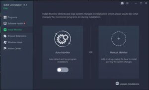 IObit Uninstaller 11 install monitor