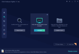 iobit malware fighter pro scan choices 516e
