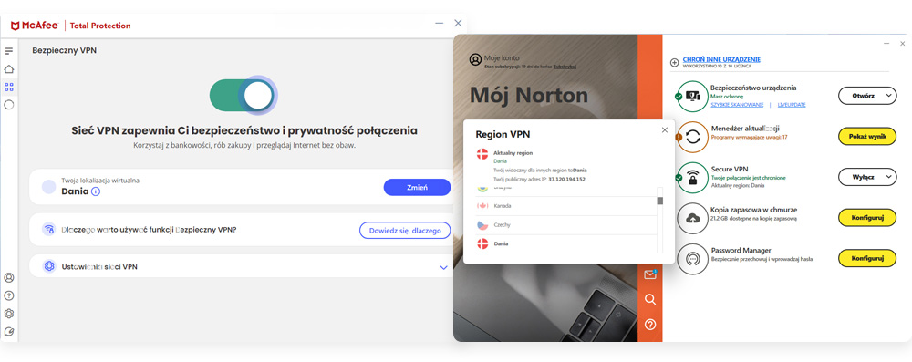 VPN mcafee vs norton