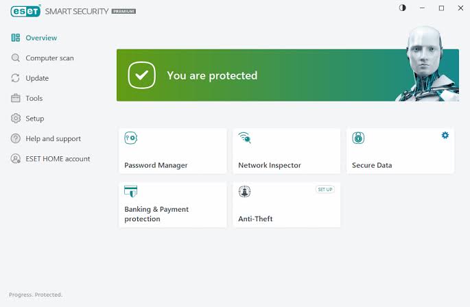 Eset home security interface